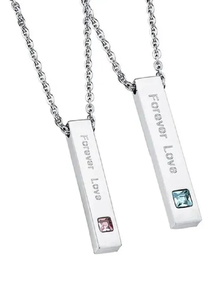 Love Double Rings Stainless Steel Pendant