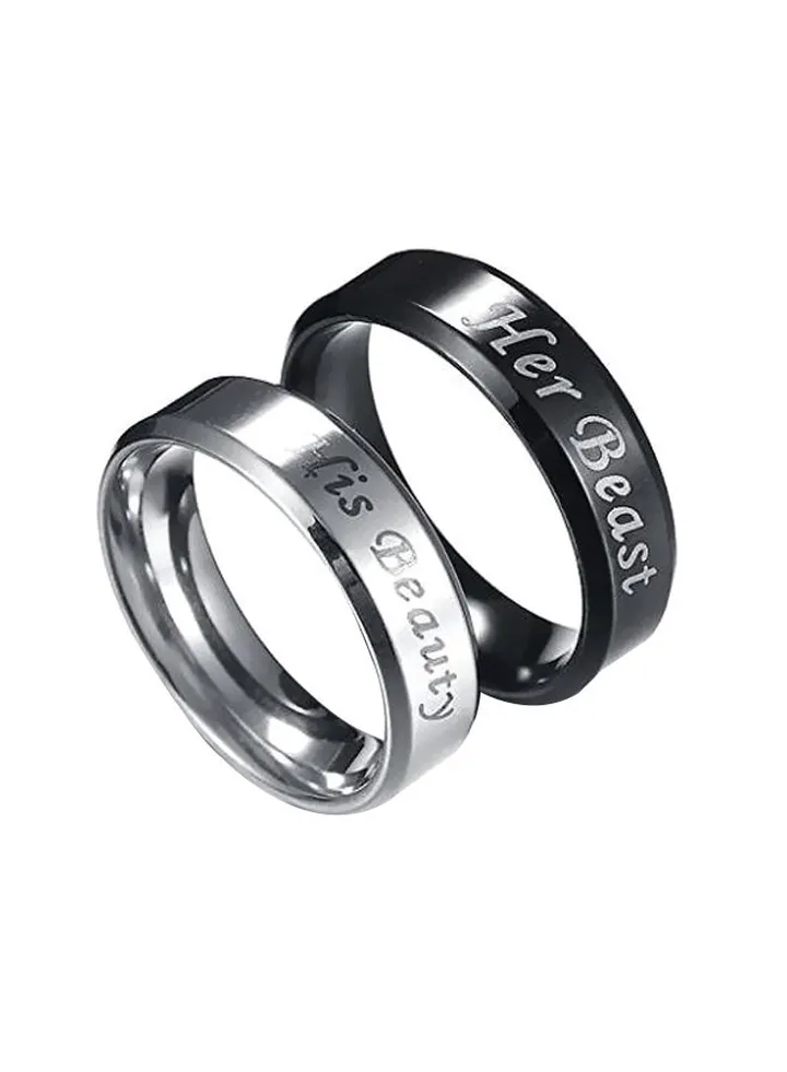 2-Piece Stainless Steel Couple Ring