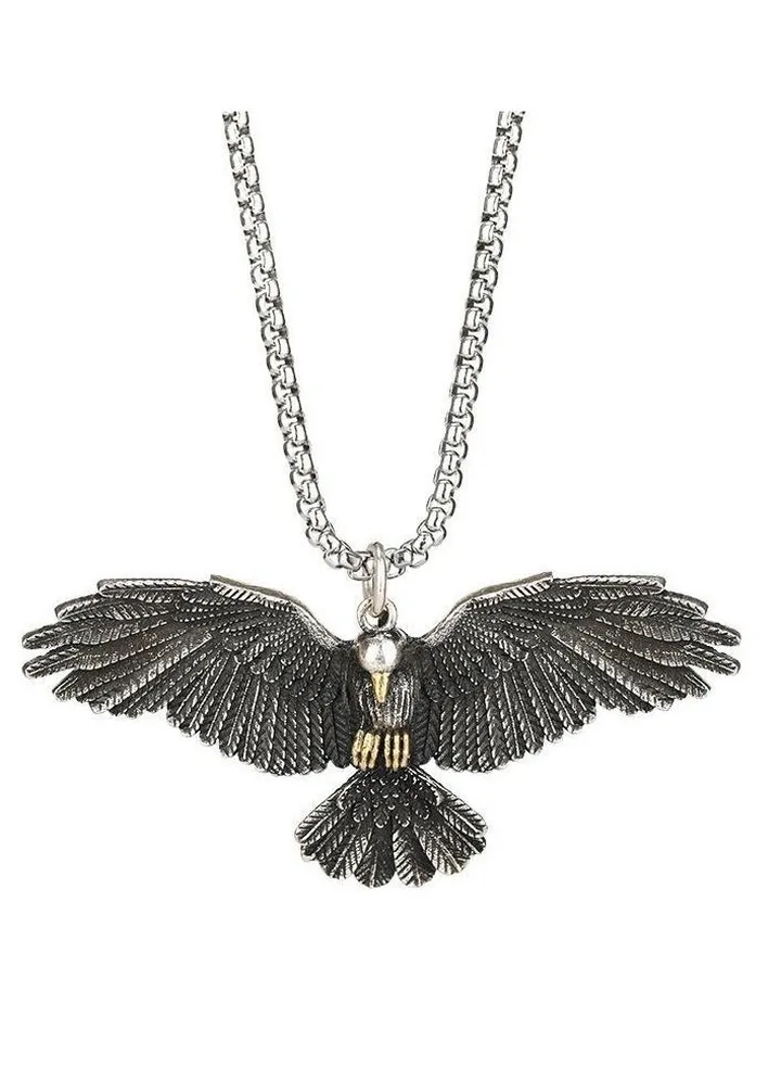 Titanium Falcon Necklace