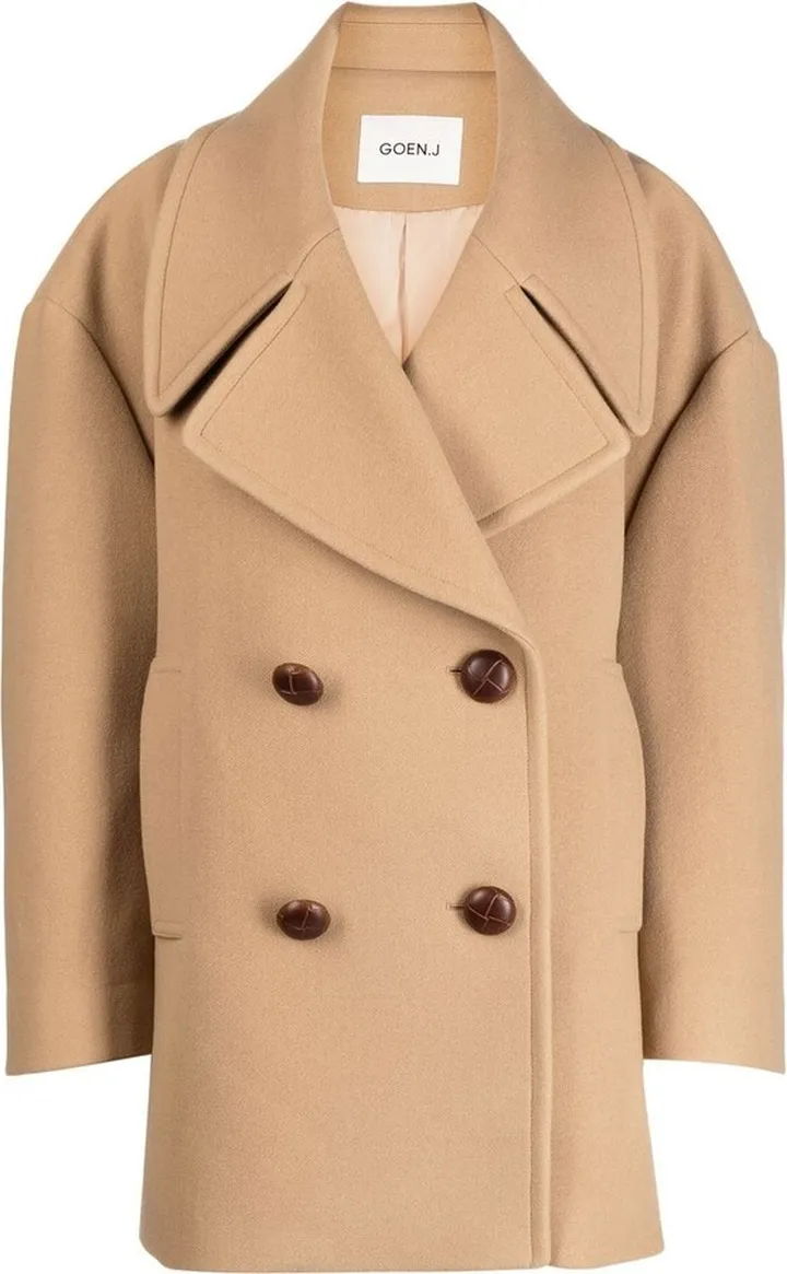 Oversized Double-Breasted Peacoat