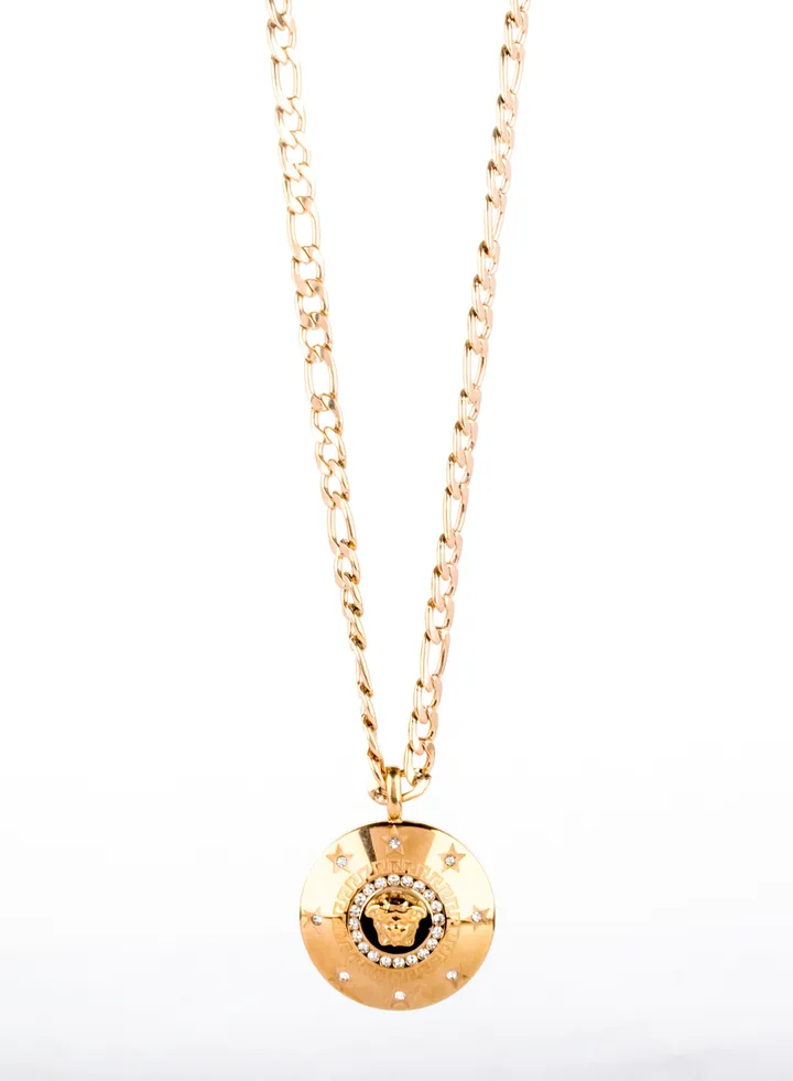 Stainless Steel 316 Long Chain Necklace - Strass - Unisex