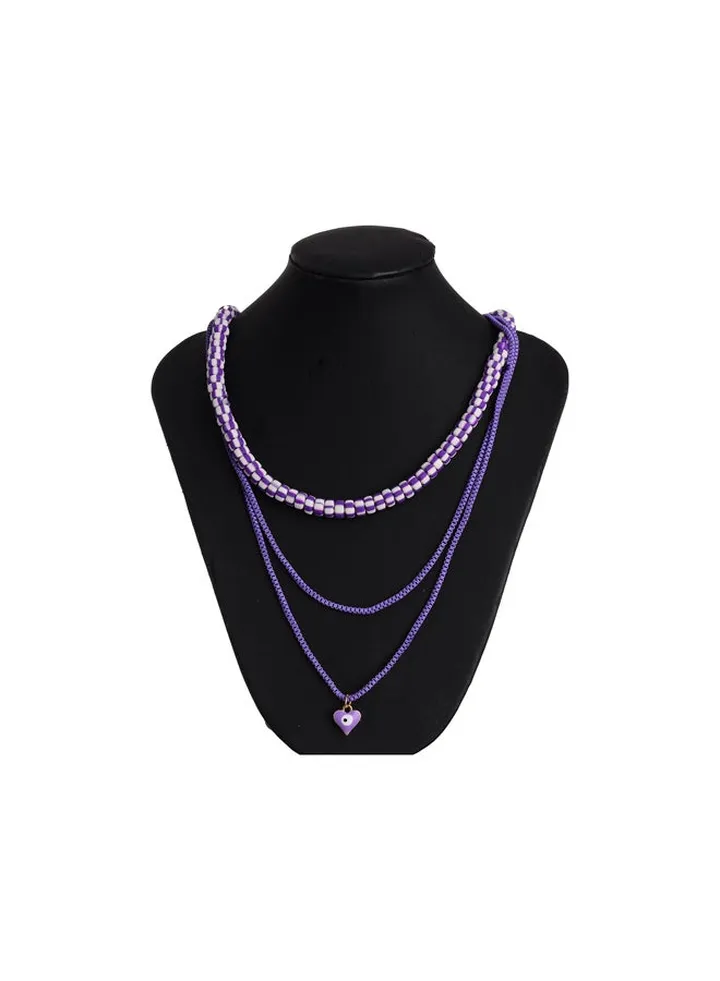 Stainless Steel & Rubber Necklace