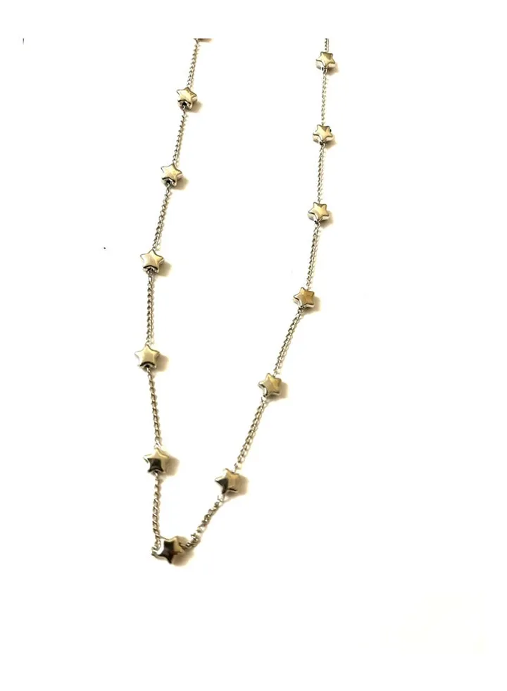 Multiple Silver Stars Necklace