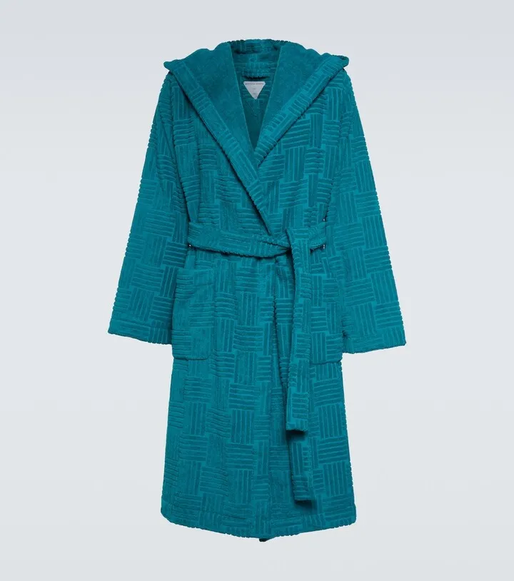Cotton terry bathrobe