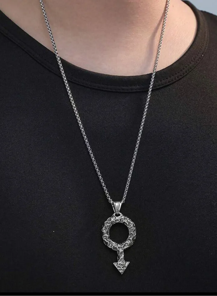 Silver Stainless Steel Necklace For Men Size 60 cm
