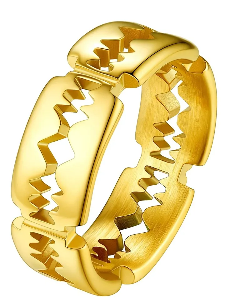 316L Stainless Steel Punk Rings for Men Women