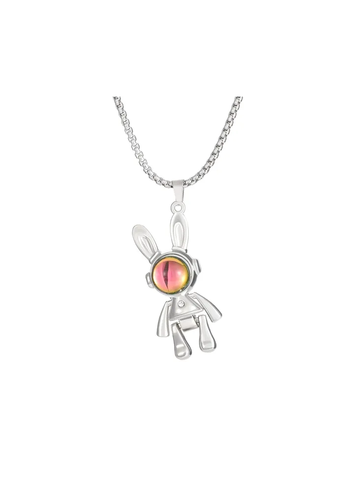 Punk Space Bunny Necklace Sweater Chain