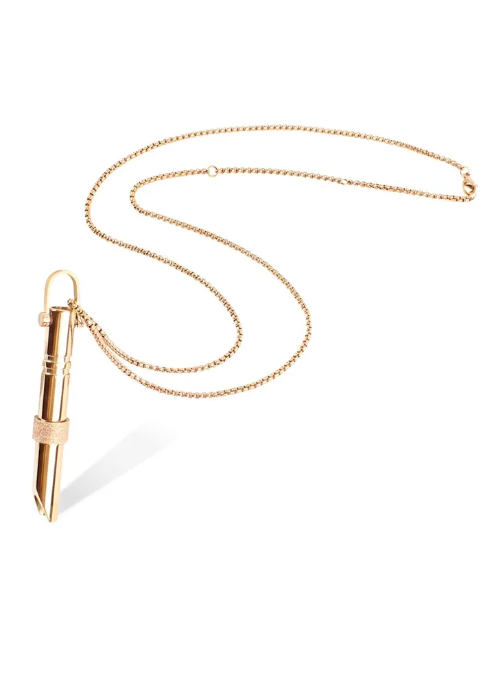 Stress Relief Mindful Necklace Stainless Steel Anxiety Relief Necklace Anapana Breathing Necklace for Habit Breathing Exercises Anxiety Relief Meditation Stress Relief Festival Gift Gold
