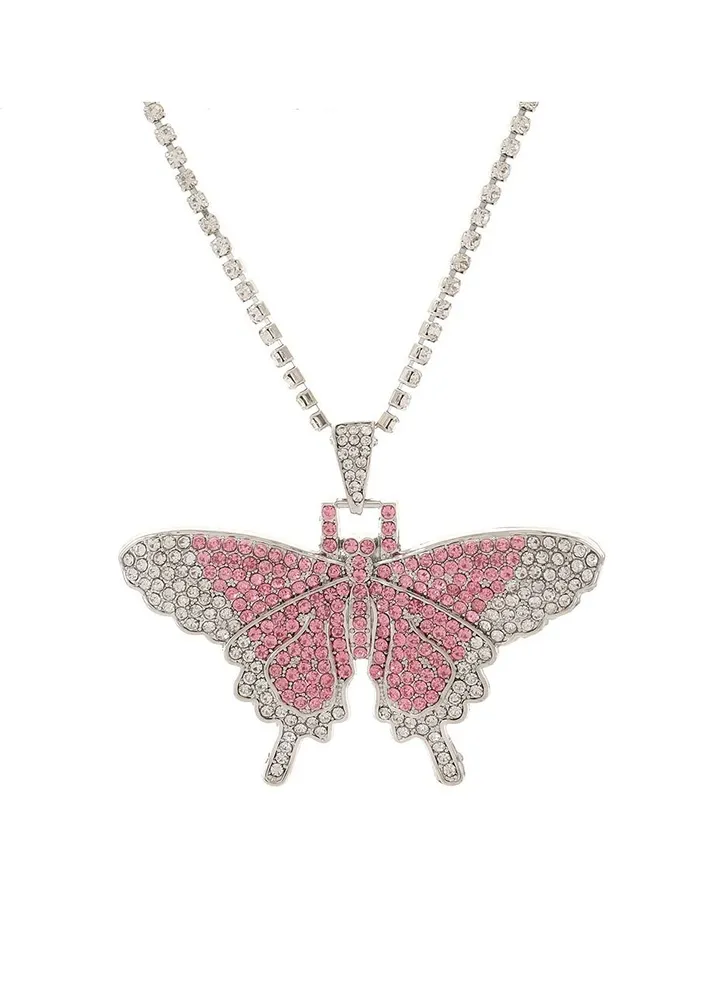 Vintage Butterfly Element Titanium Steel Necklace
