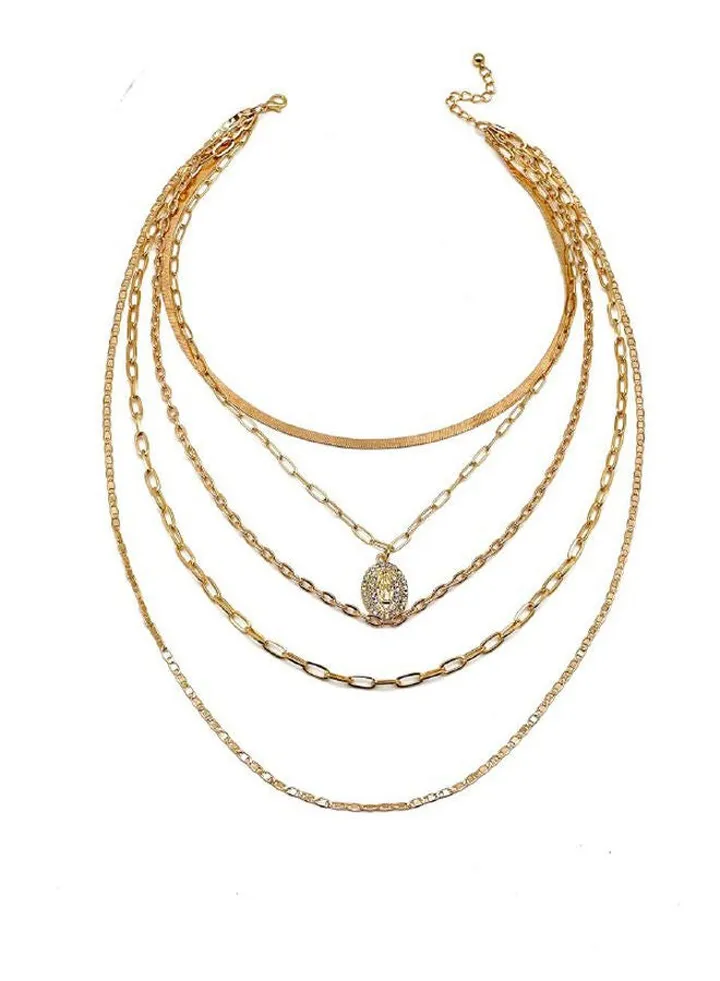 Doctor statue Necklace -Gold