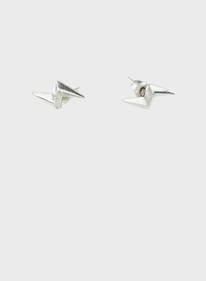 Stainless Steel Thunderbolt Earrings