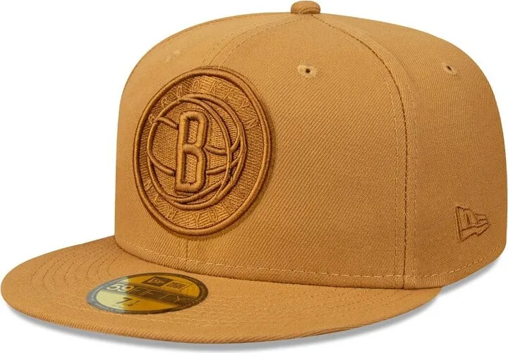 Men's New Era Tan Brooklyn Nets Color Pack 59Fifty Fitted Hat