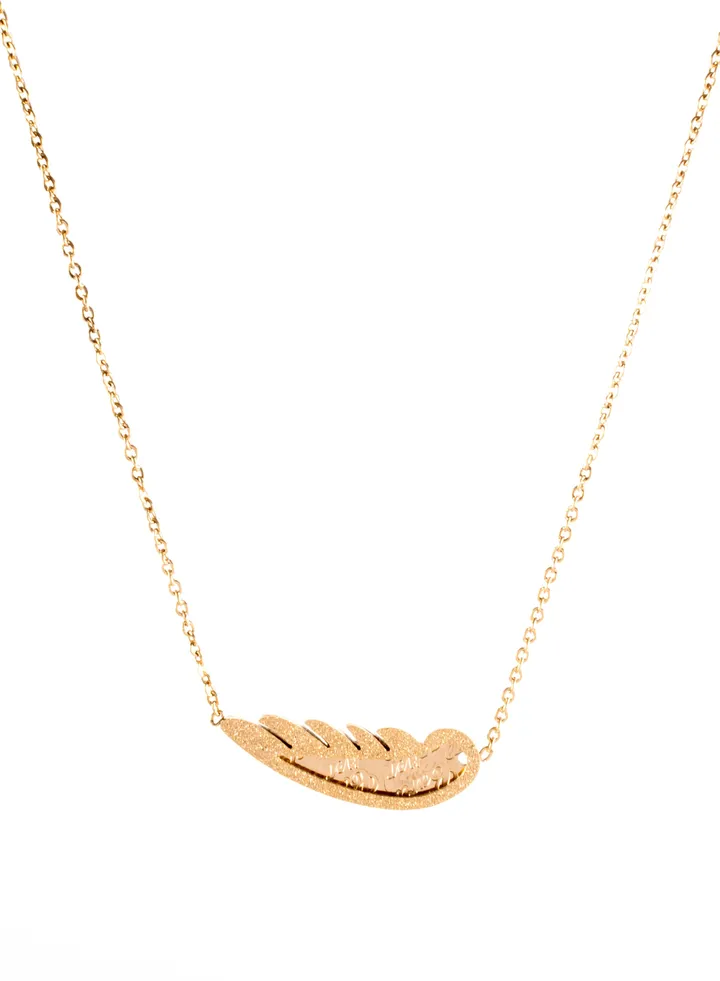 Stainless Steel Necklace with a Wing Pendant