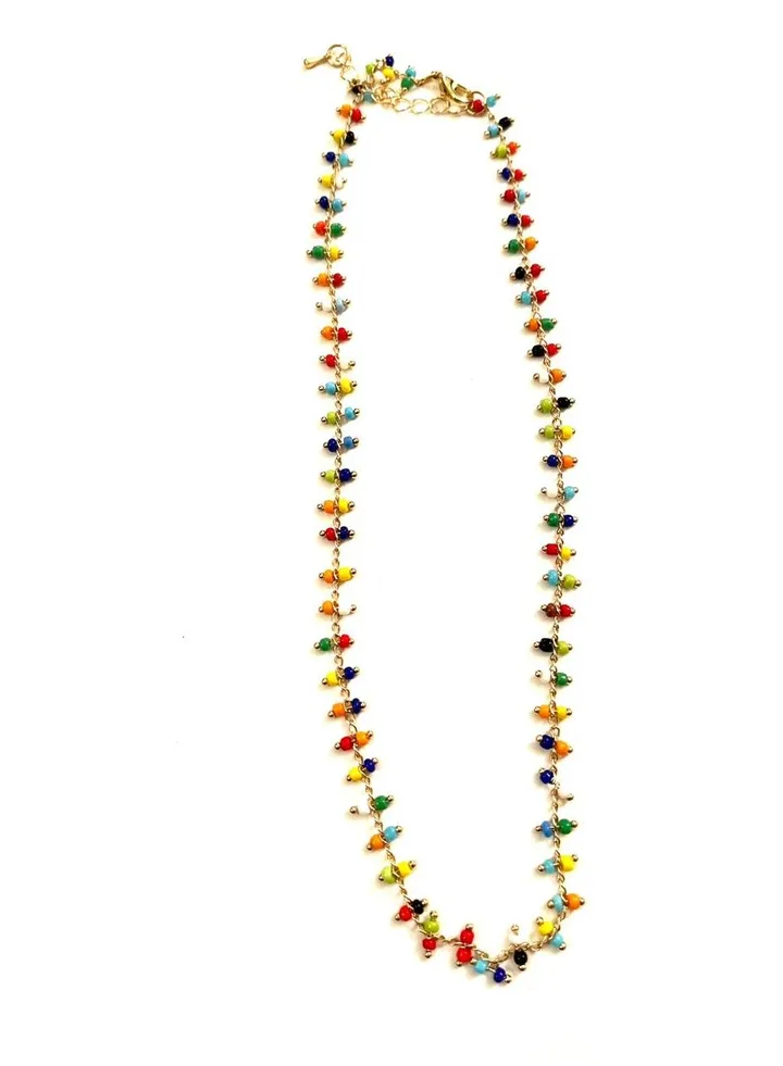 Colorful studs necklace