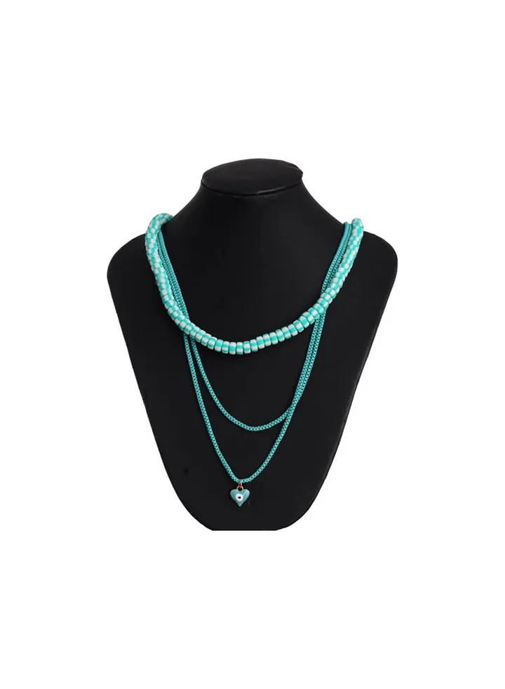 Stainless Steel & Rubber Necklace