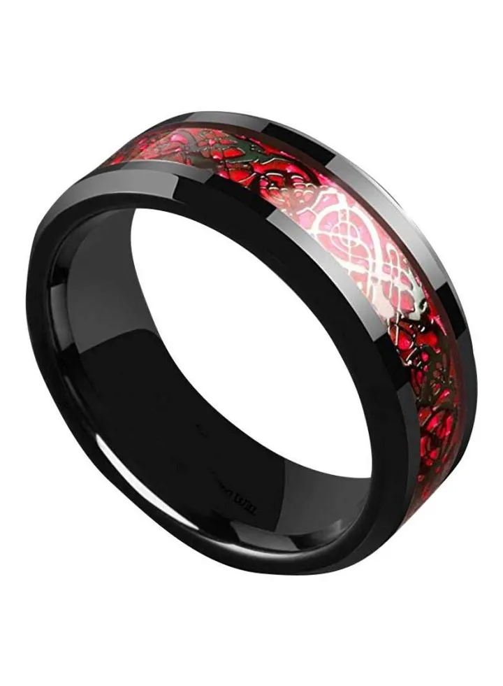 Stainless Steel Dragon Inlay Ring