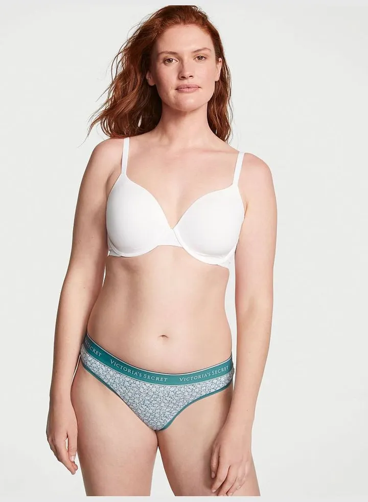 Logo Cotton Thong Panty