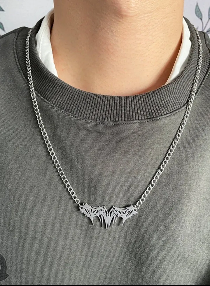 Silver Stainless Steel Necklace For Men Size 45cm