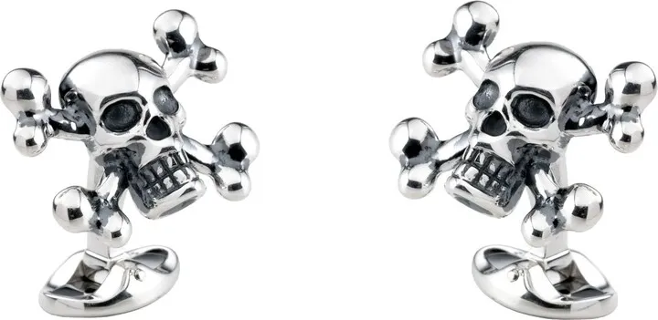 Deakin & Francis - Deakin & Francis Sterling Silver Skull And Cross Bones Cufflinks
