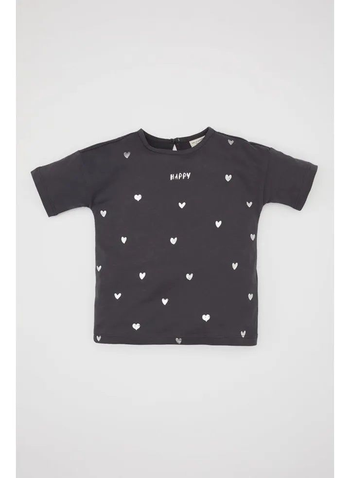 Babygirl Regular Fit Knitted Short Sleeve T-Shirt