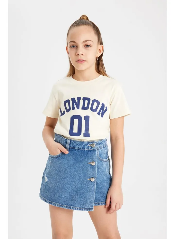 Girl Slim Fit Knitted Short Sleeve Body