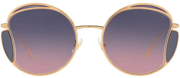 Round-Frame Gradient Sunglasses