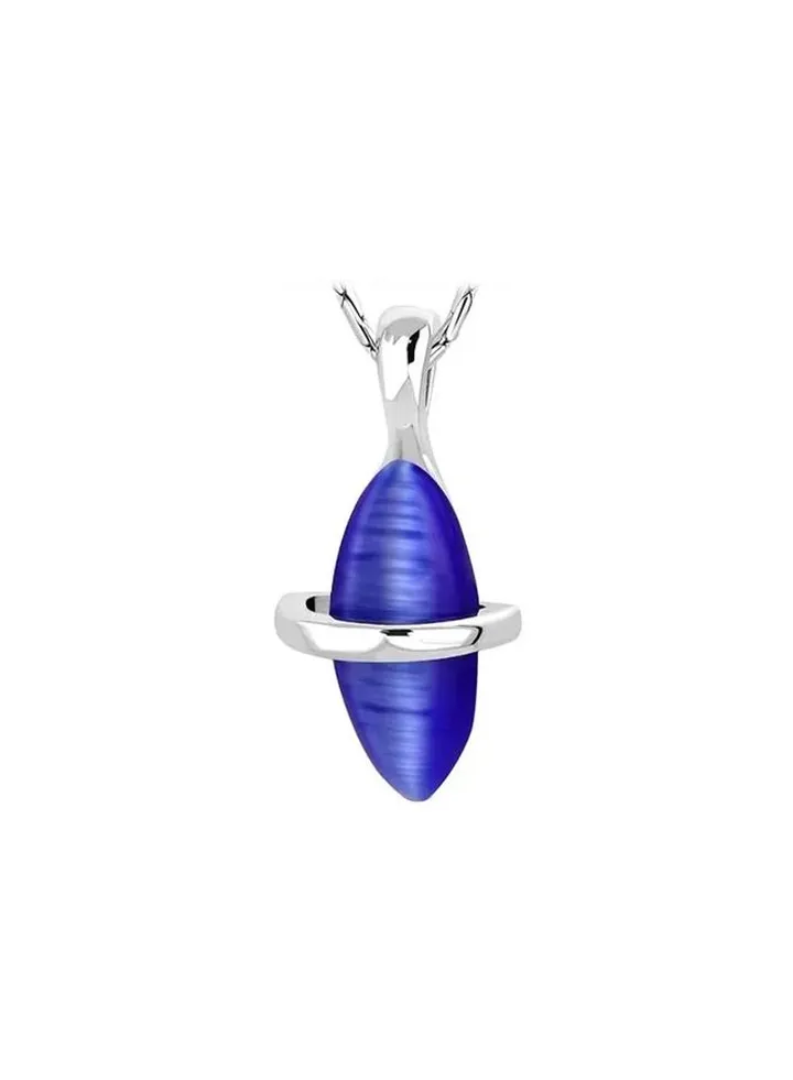 Mounting Ring Ellipse Charm Pendant Necklace