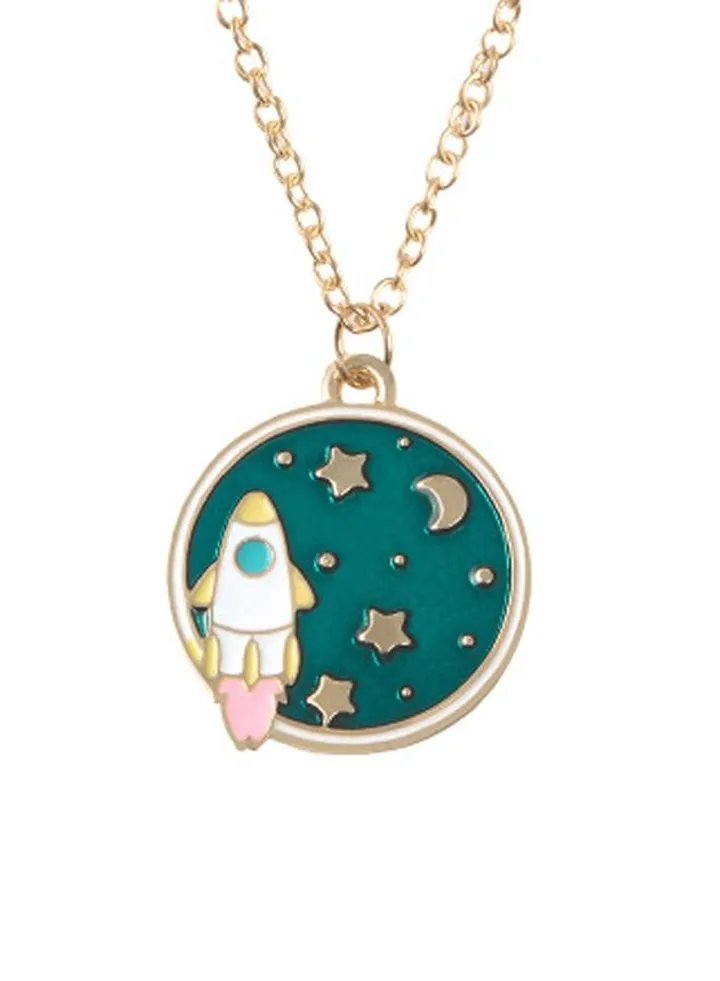 Casual Rocket Charm Necklace Pendant