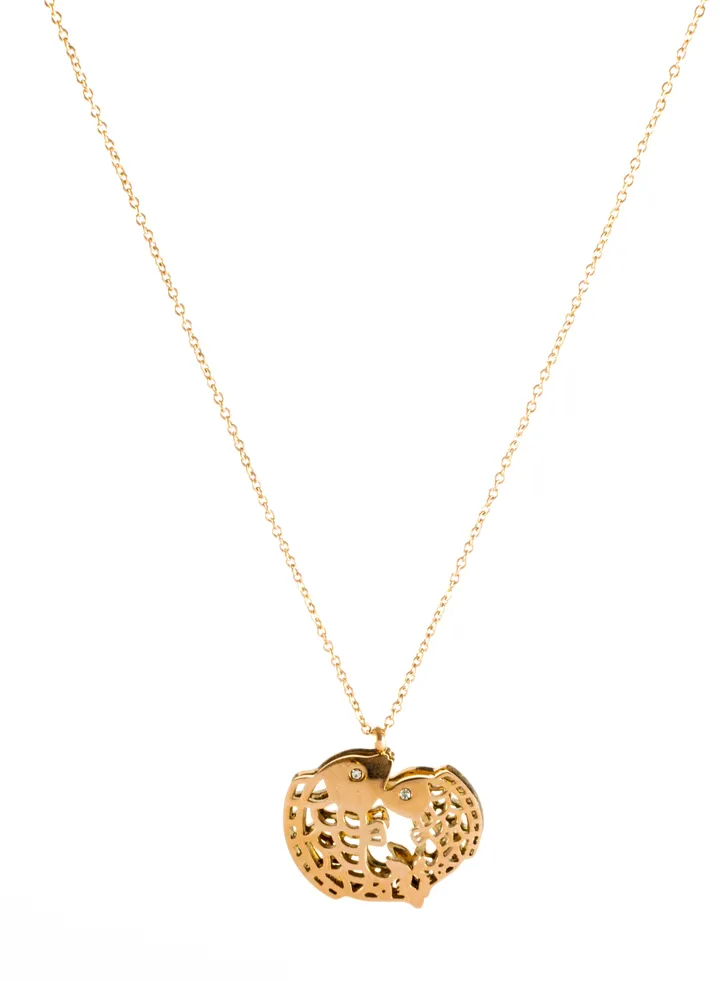 Stainless Steel Necklace with Aquarium Pendant