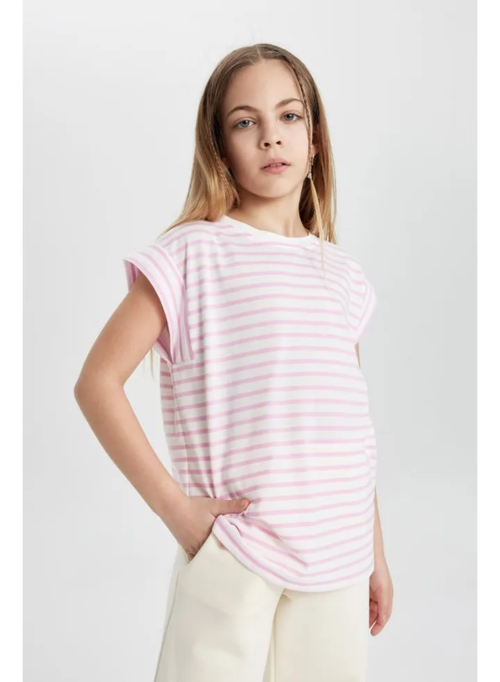 Girl Oversize Fit Knitted Short Sleeve Body