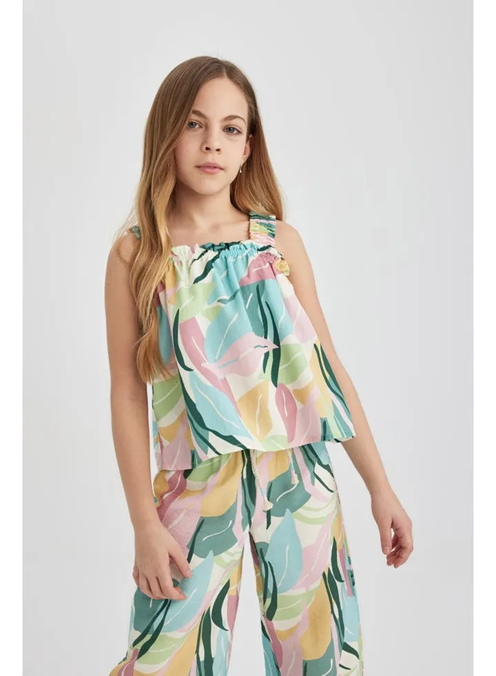 Girl Woven Short Sleeve Blouse