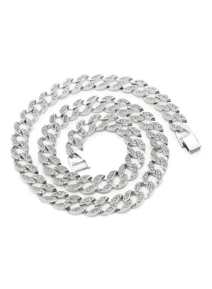 Diamond Crystal Stone Studded Hiphop Necklace