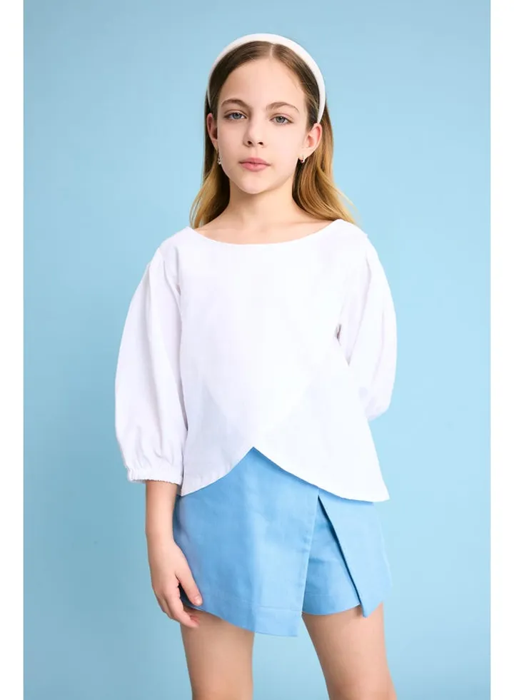Girl Woven Long Sleeve Blouse