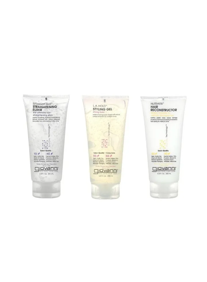 3 Pcs Giovanni Set, Hair & Hairspray Strong Hold 200ml
