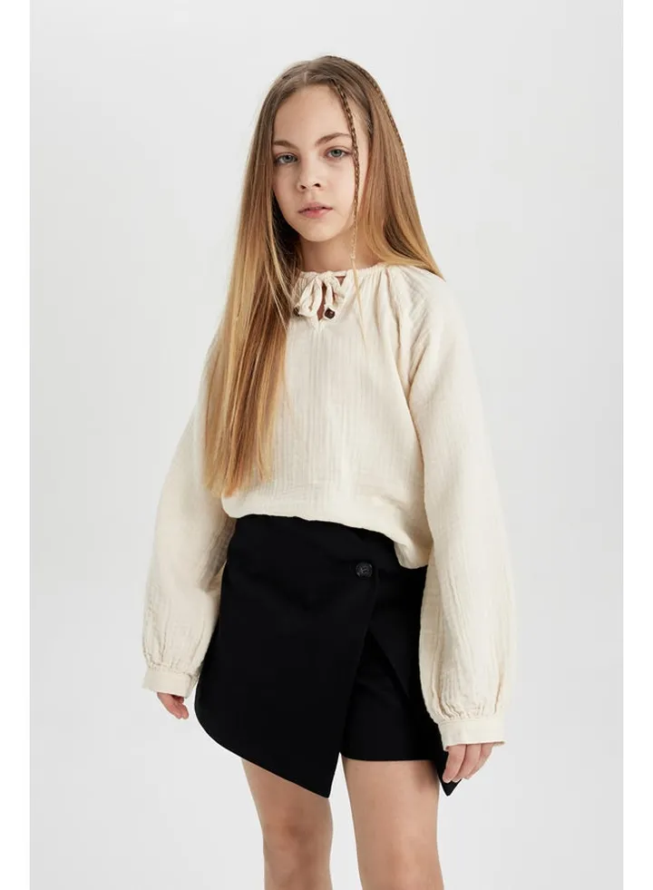 Girl Woven Long Sleeve Blouse