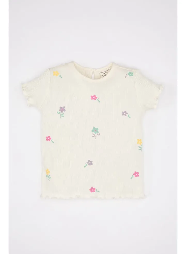 Babygirl Regular Fit Knitted Short Sleeve T-Shirt