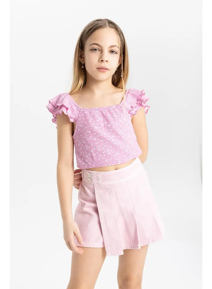 Girl Slim Fit Sleeveless Knitted Top