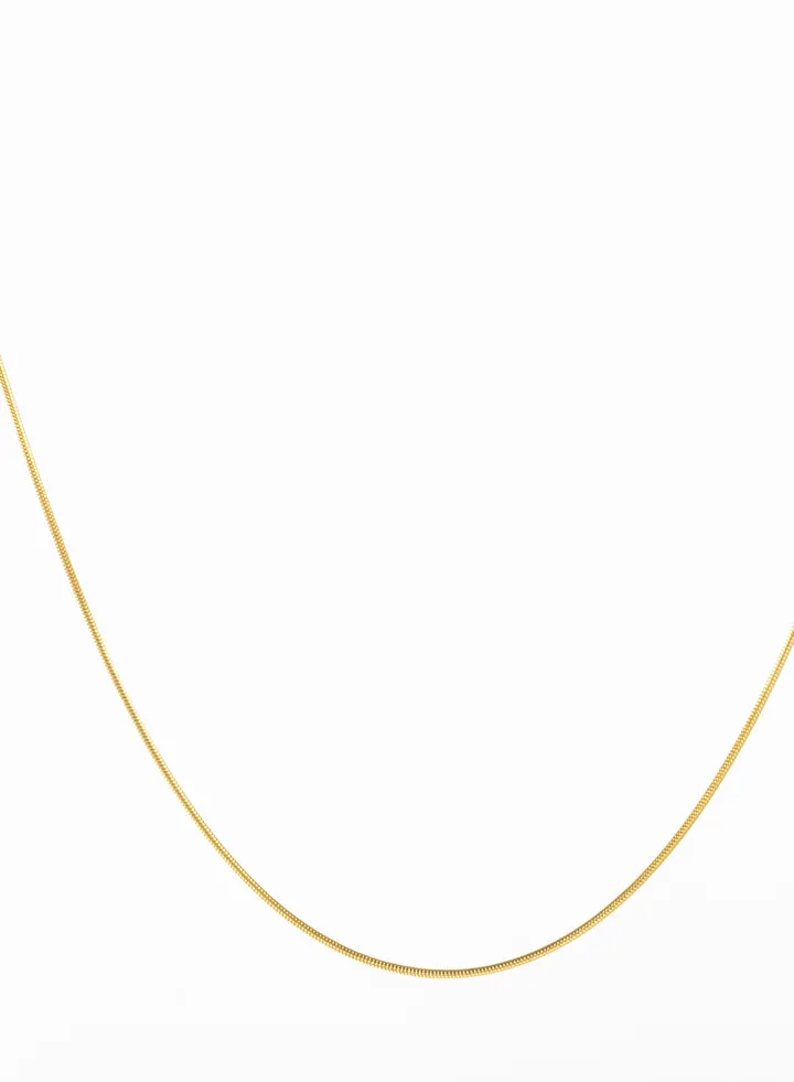 Stainless Steel Golden Necklace 1mm