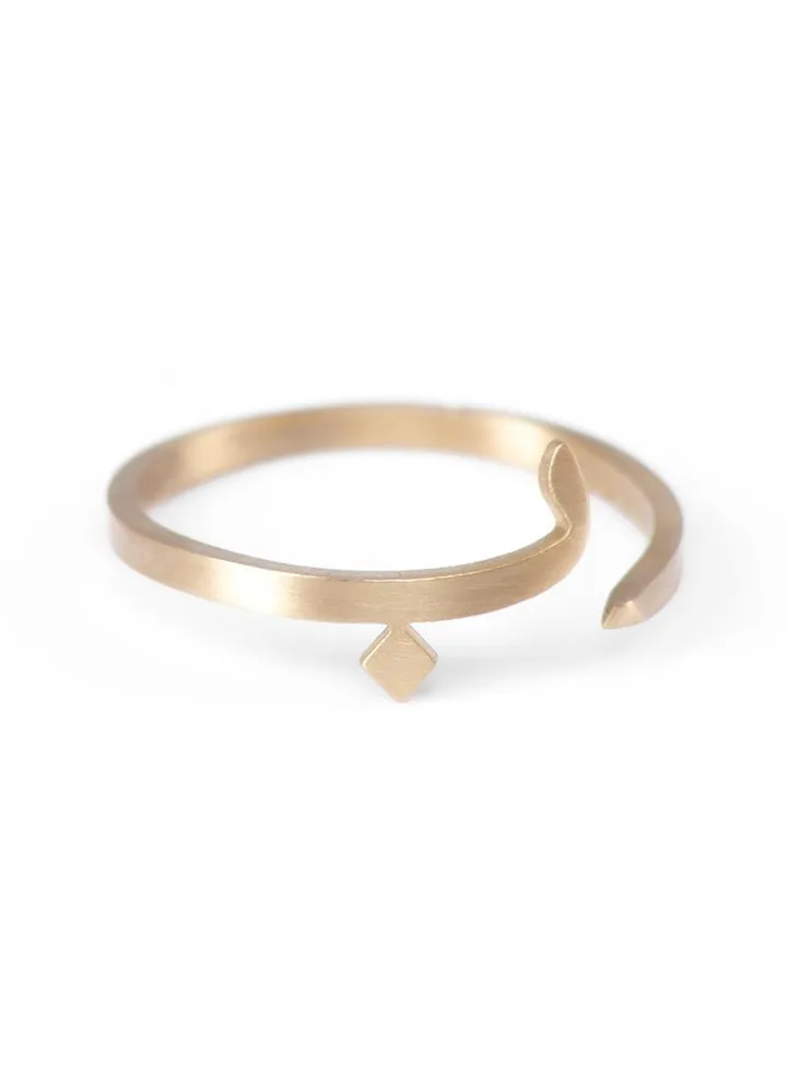 Gold Arabic Alphabets Tasmeiahs Ring
