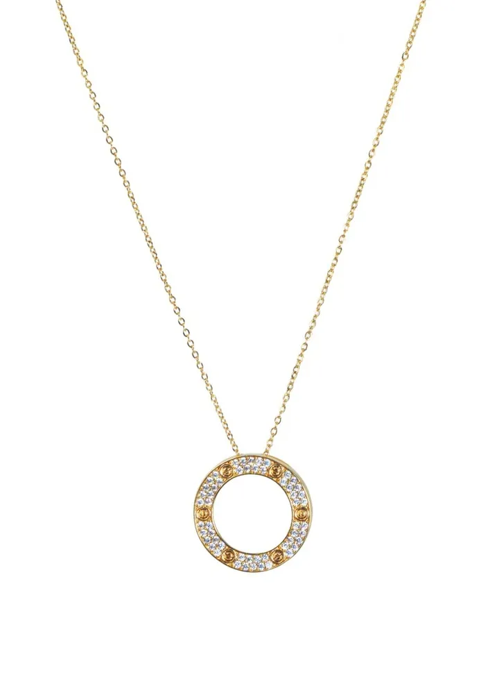 Fixed gold stainless steel chain, length 45cm + 5cm extension