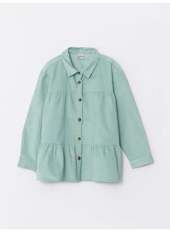 Basic Long Sleeve Velvet Girl Shirt