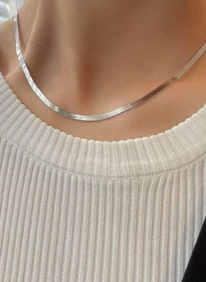 Fixed gold stainless steel chain, length 45cm + 5cm extension