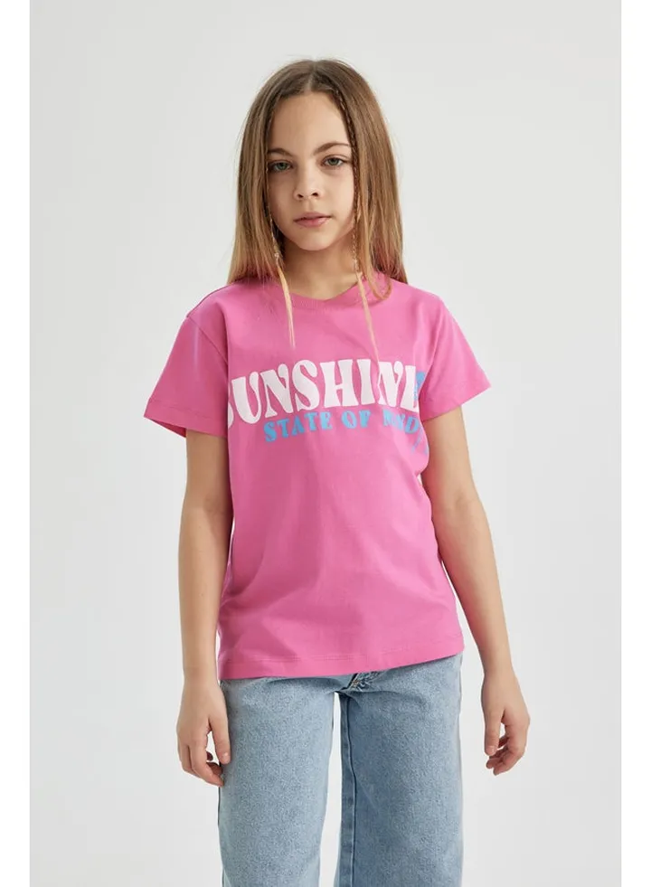 Girl Regular Fit Knitted Short Sleeve Body