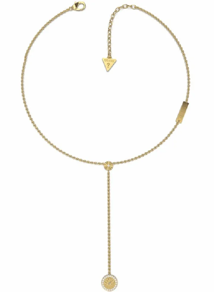 Lotus Coin Y Chain Necklace