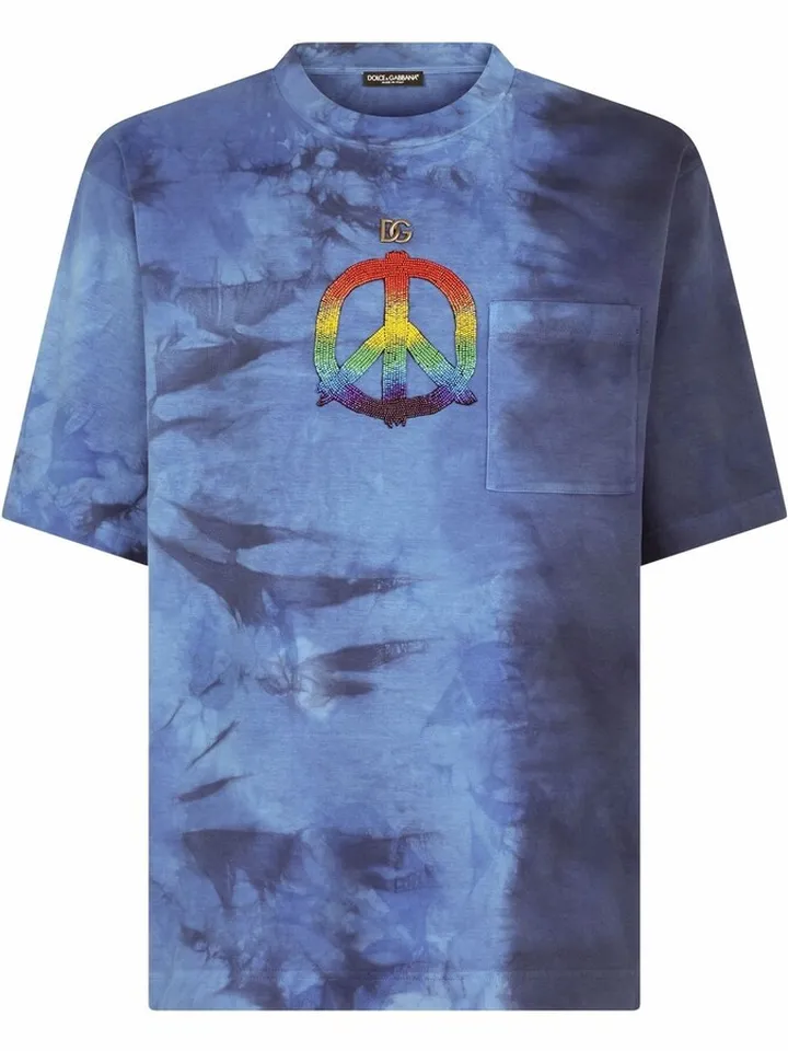 tie-dye peace sign T-shirt