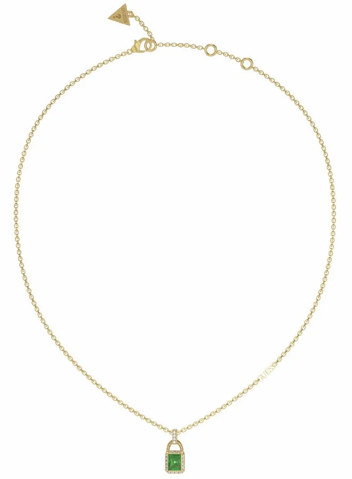 Emerald Padlock Necklace