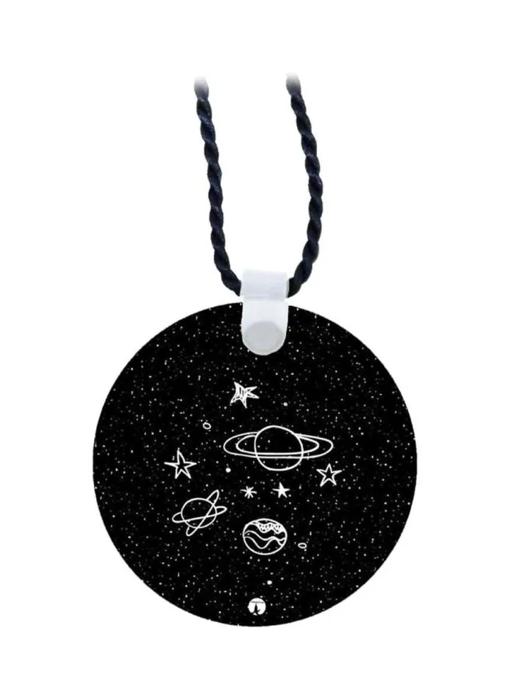 Wooden Space Pendant Necklace