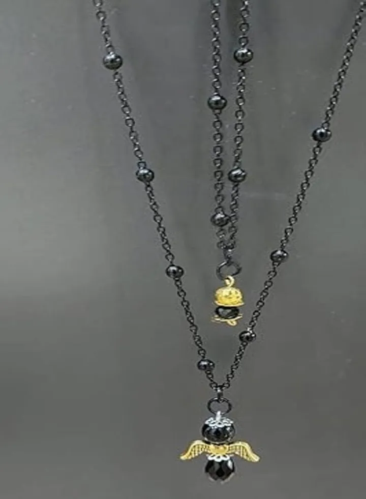 Black Necklace and Bracelet Set Accessories for Women