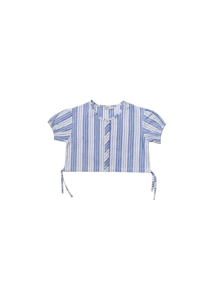 Girls Crop Shirt Striped