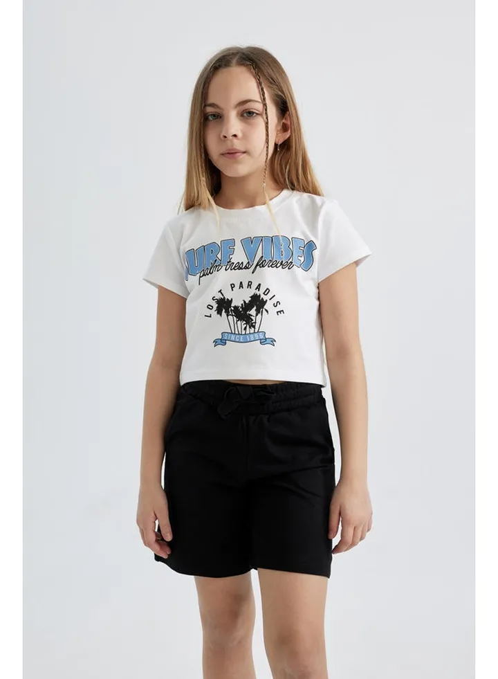 Girl Knitted Short Sleeve Body